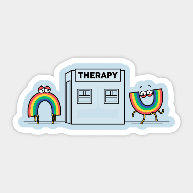 Rainbow Therapy! Sticker by Raffiti